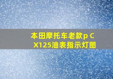 本田摩托车老款p CX125油表指示灯图